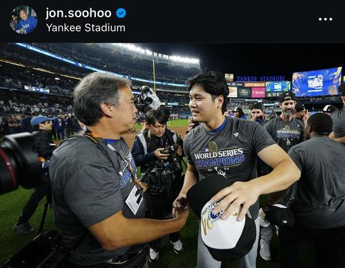 ドジャース公式カメラマン、手術の大谷翔平へ「Get Better Soon Sho