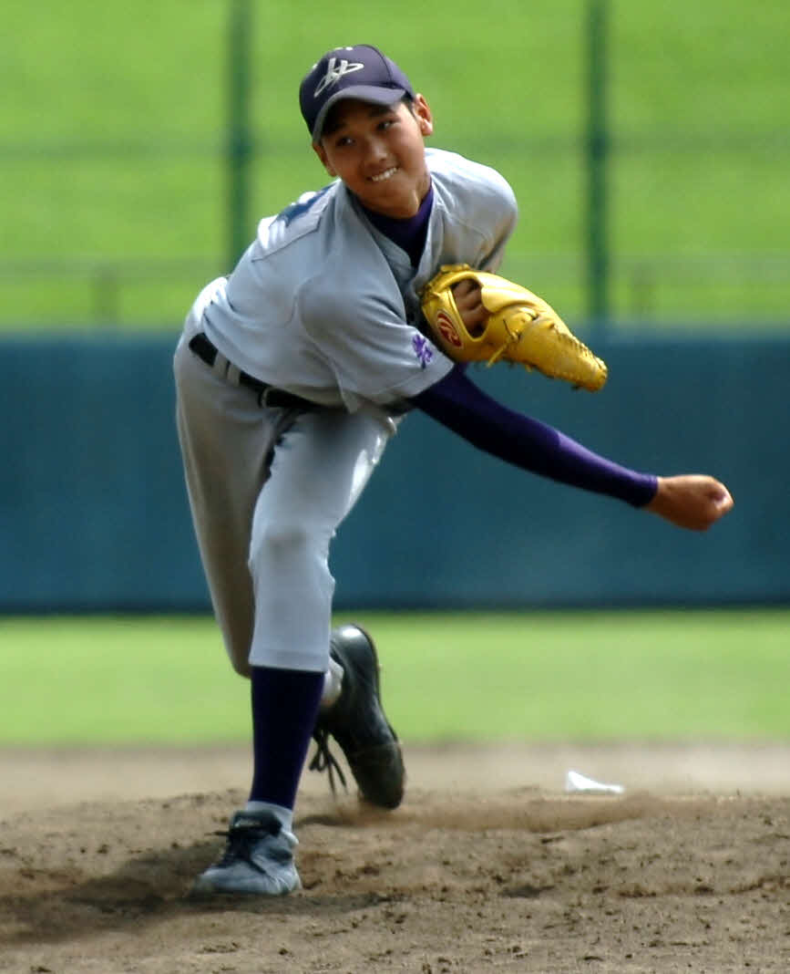 10年7月、全国高校野球選手権岩手大会　花巻東対盛岡中央　6回に登板し無安打投球を披露した花巻東・大谷翔平
