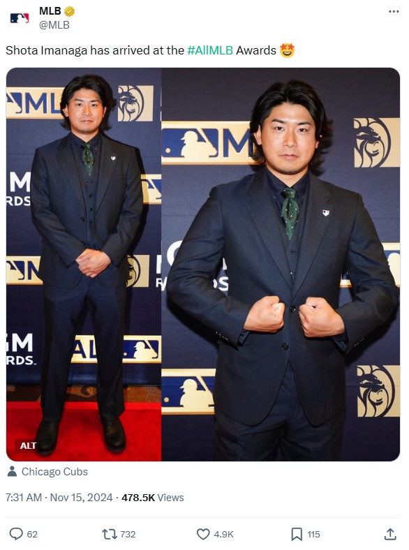 MLBの公式Xから