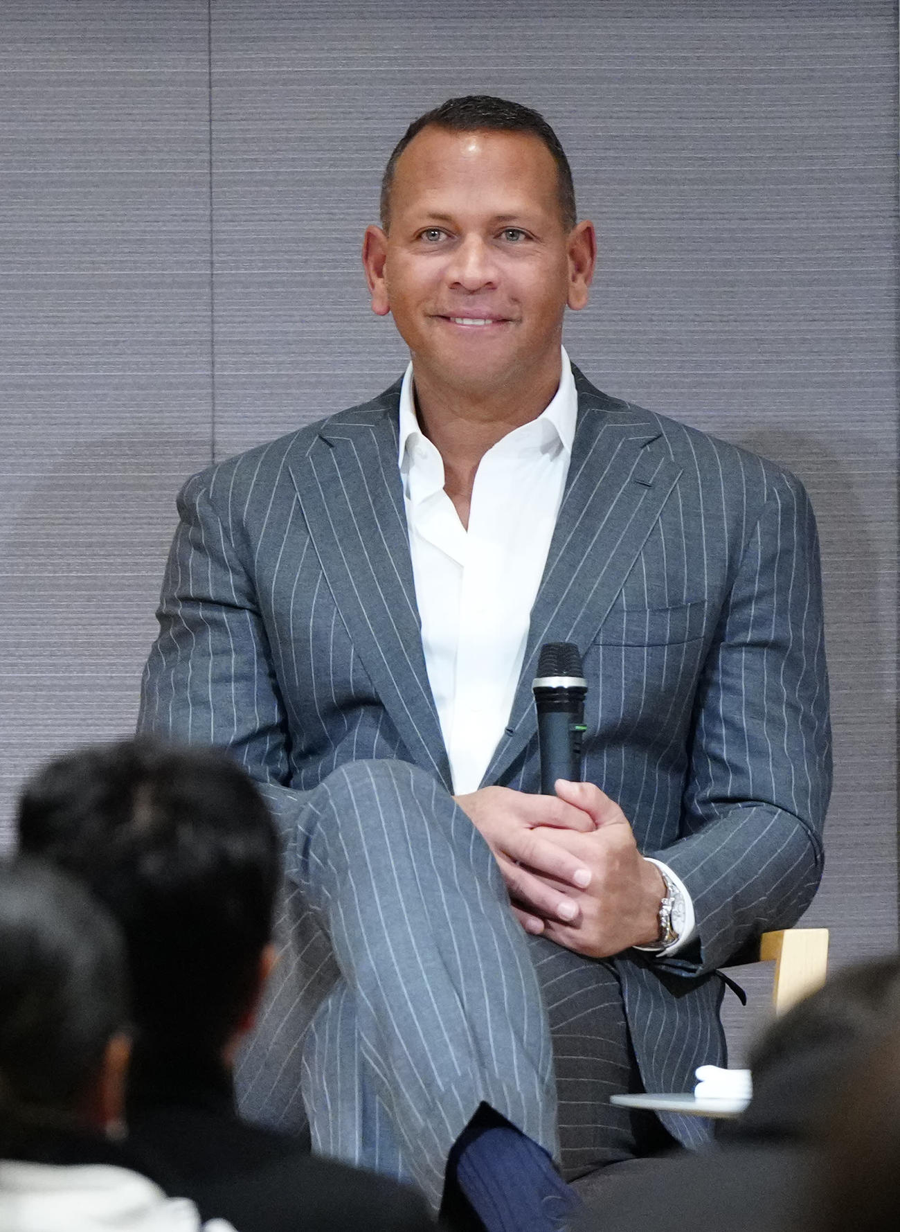 トークイベントに登壇したアレックス・ロドリゲス氏（撮影・江口和貴）