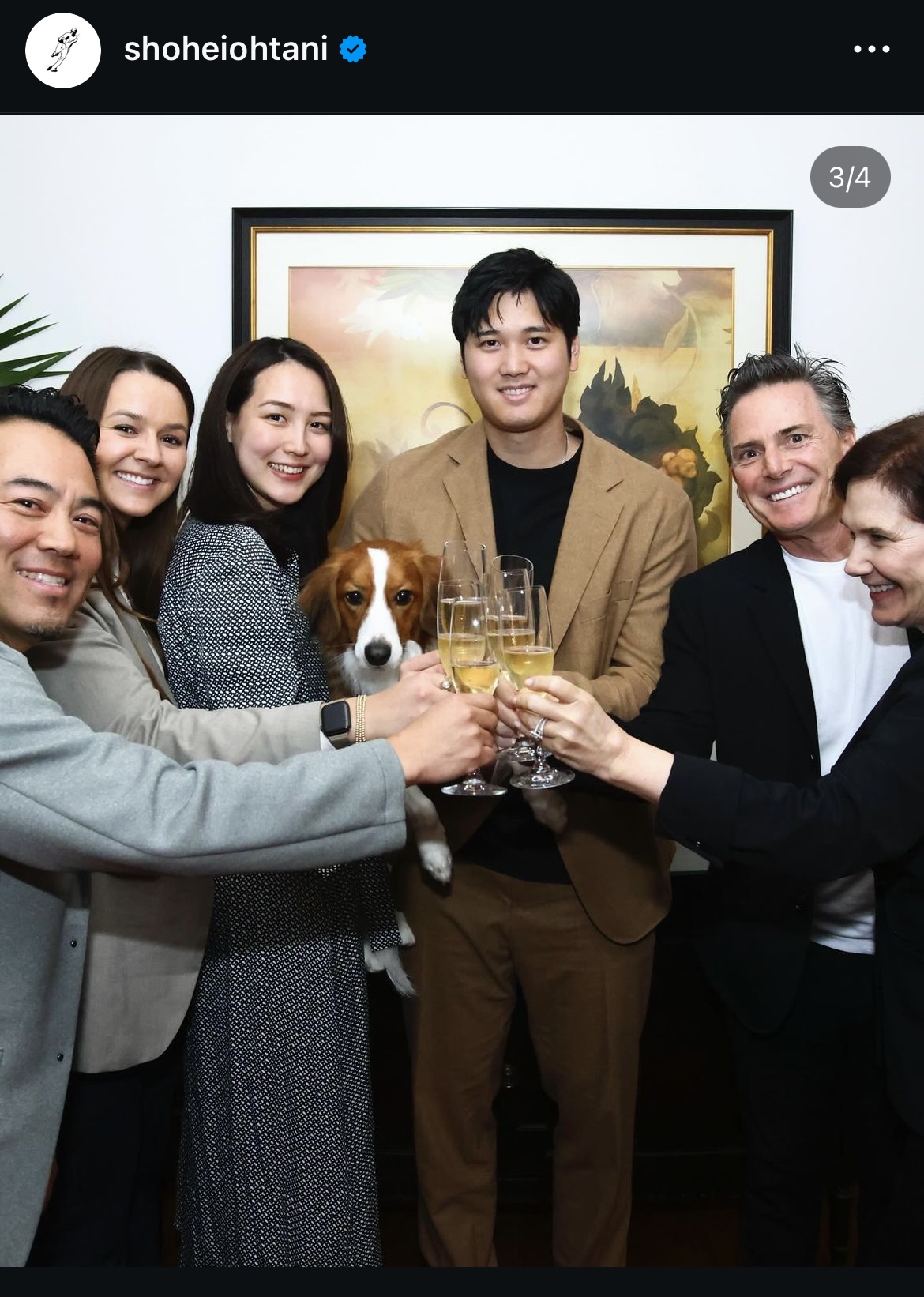大谷のインスタグラムより