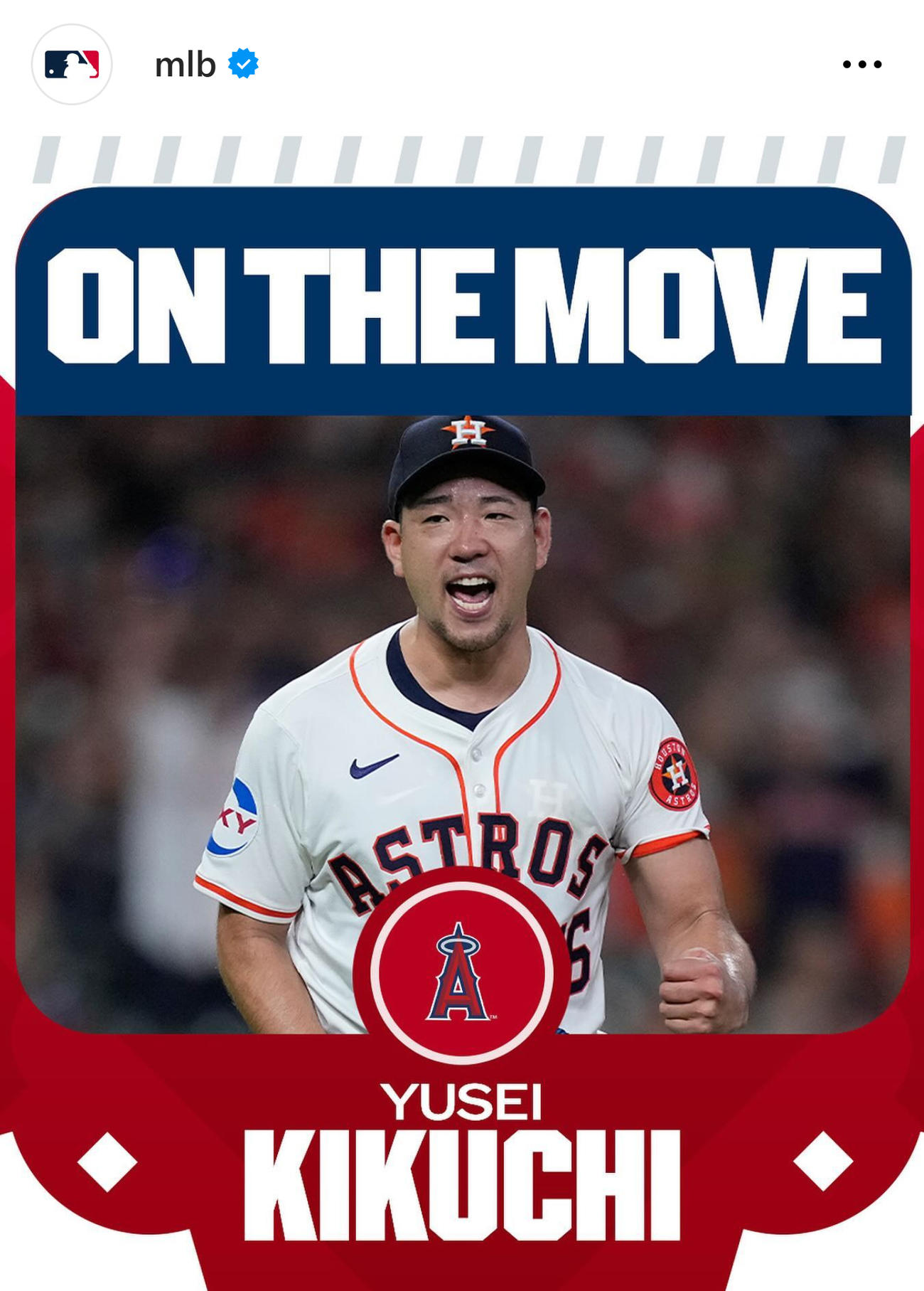 MLBの公式インスタグラムから