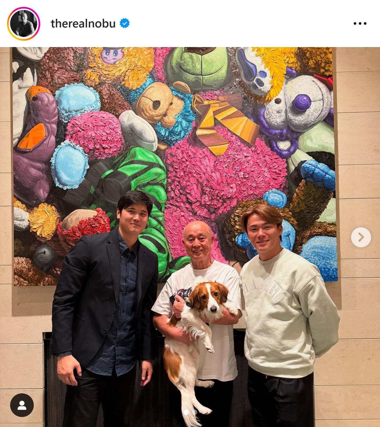 松久信幸さんのインスタグラムから