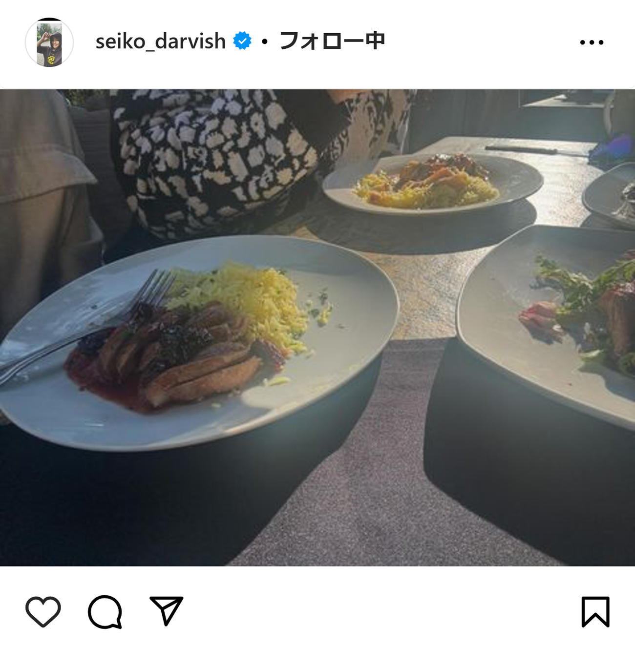 ダルビッシュ聖子のインスタグラムから