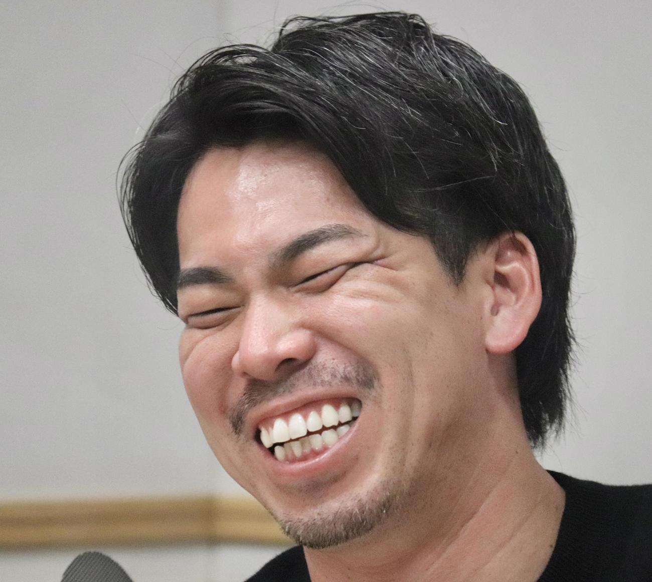 文化放送「秋山翔吾の打って守ってしゃべります」にゲスト出演したタイガース前田（撮影・黒須亮）