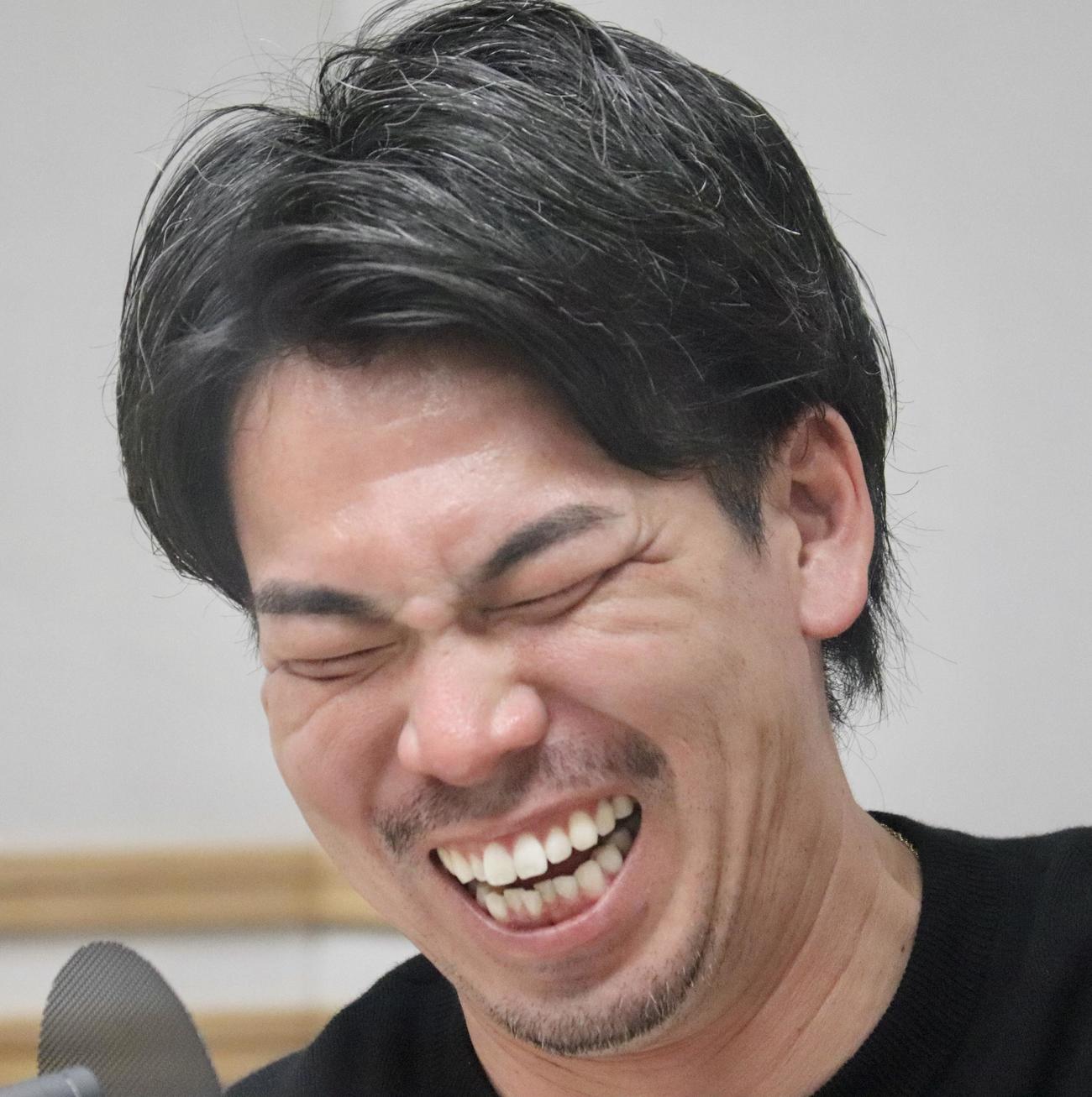 文化放送「秋山翔吾の打って守ってしゃべります」にゲスト出演したタイガース前田（撮影・黒須亮）