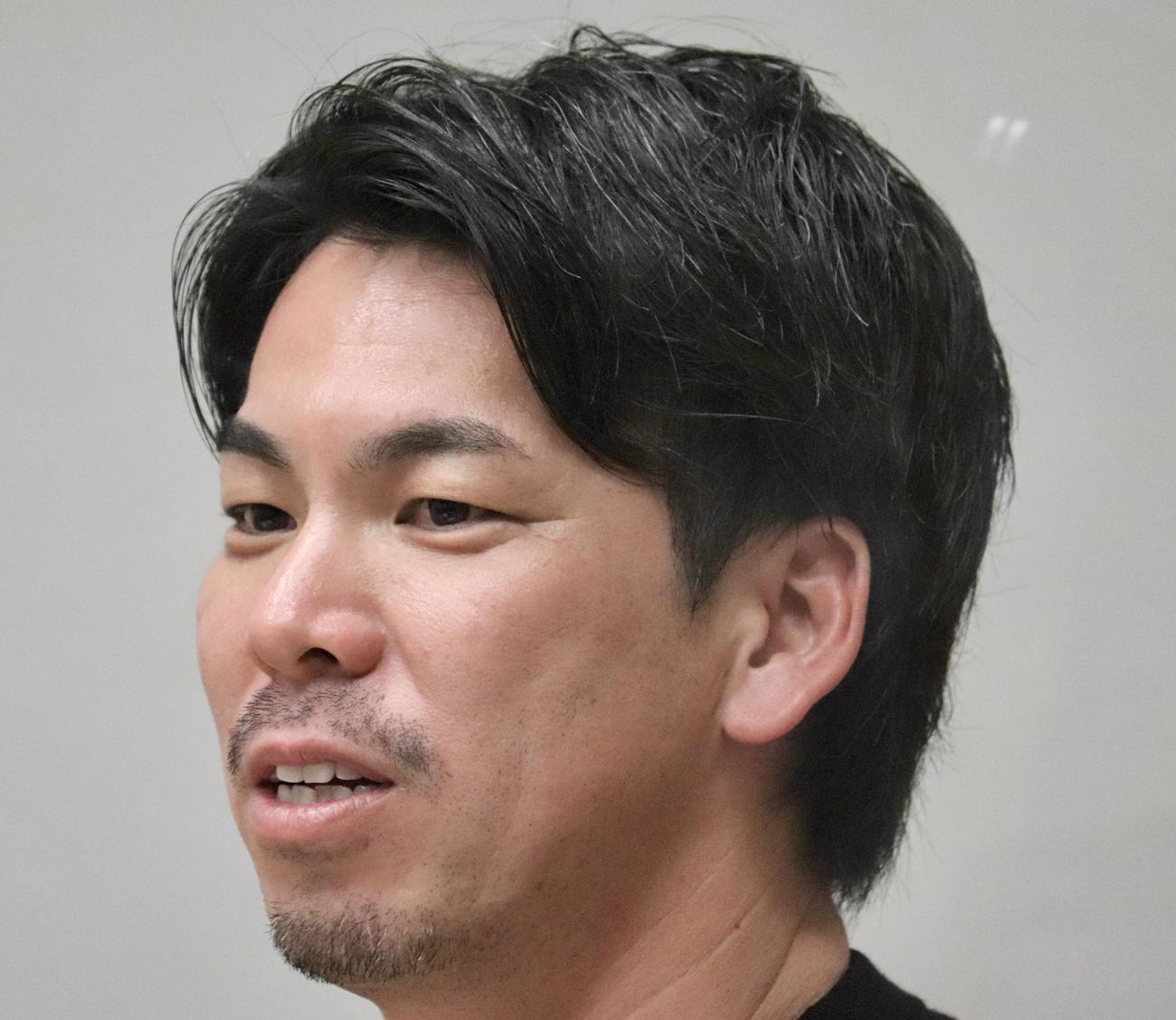 文化放送「秋山翔吾の打って守ってしゃべります」にゲスト出演したタイガース前田（撮影・黒須亮）