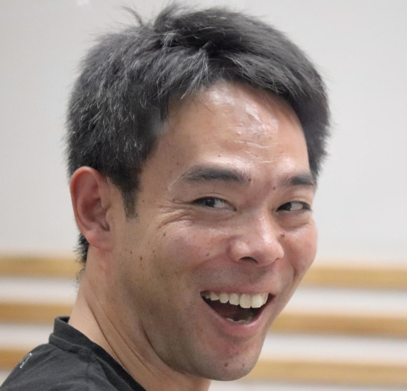 文化放送「秋山翔吾の打って守ってしゃべります」の収録に臨んだ広島秋山（撮影・黒須亮）