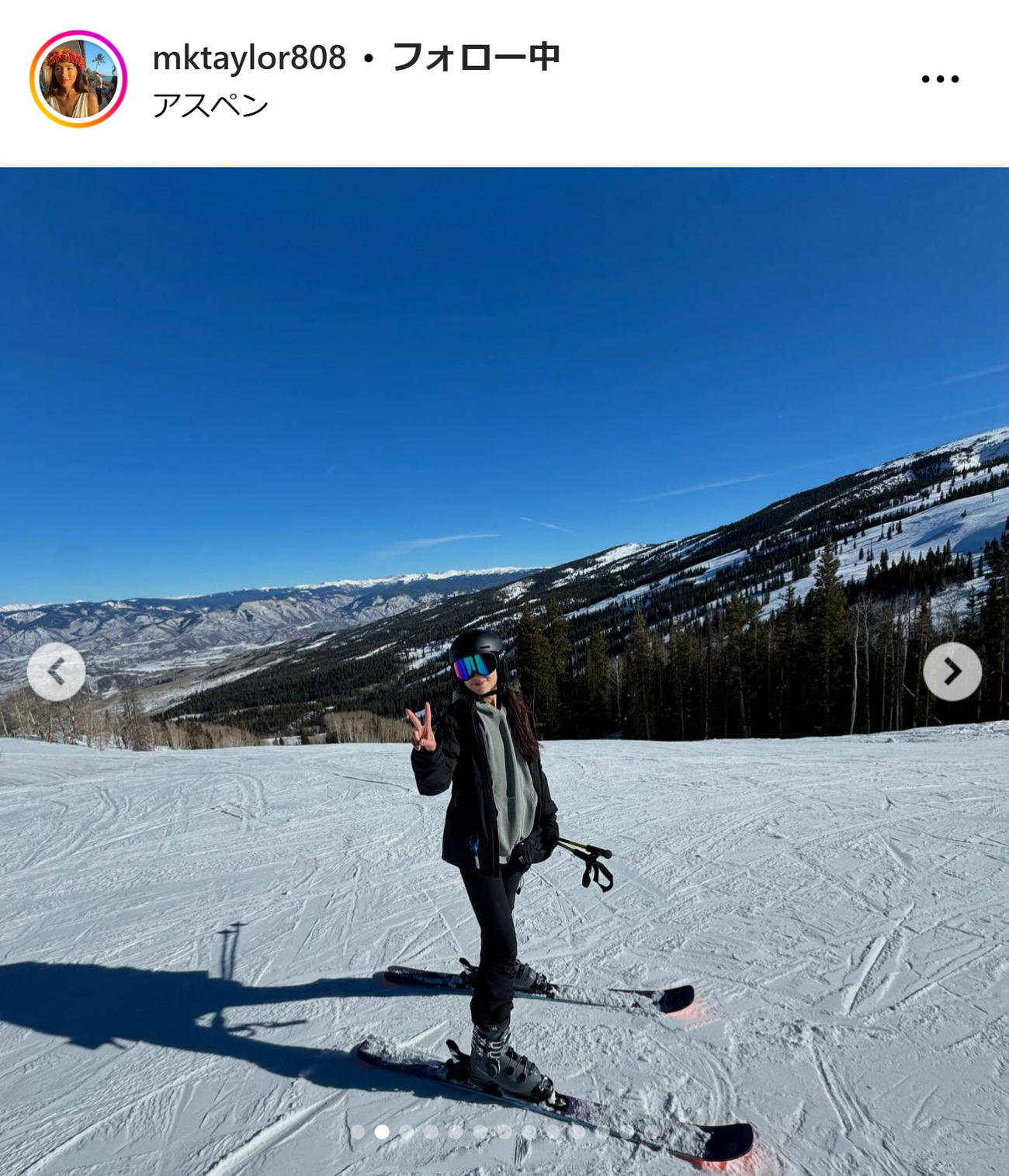 ドジャース・テーラーの妻メアリー夫人のインスタグラムから