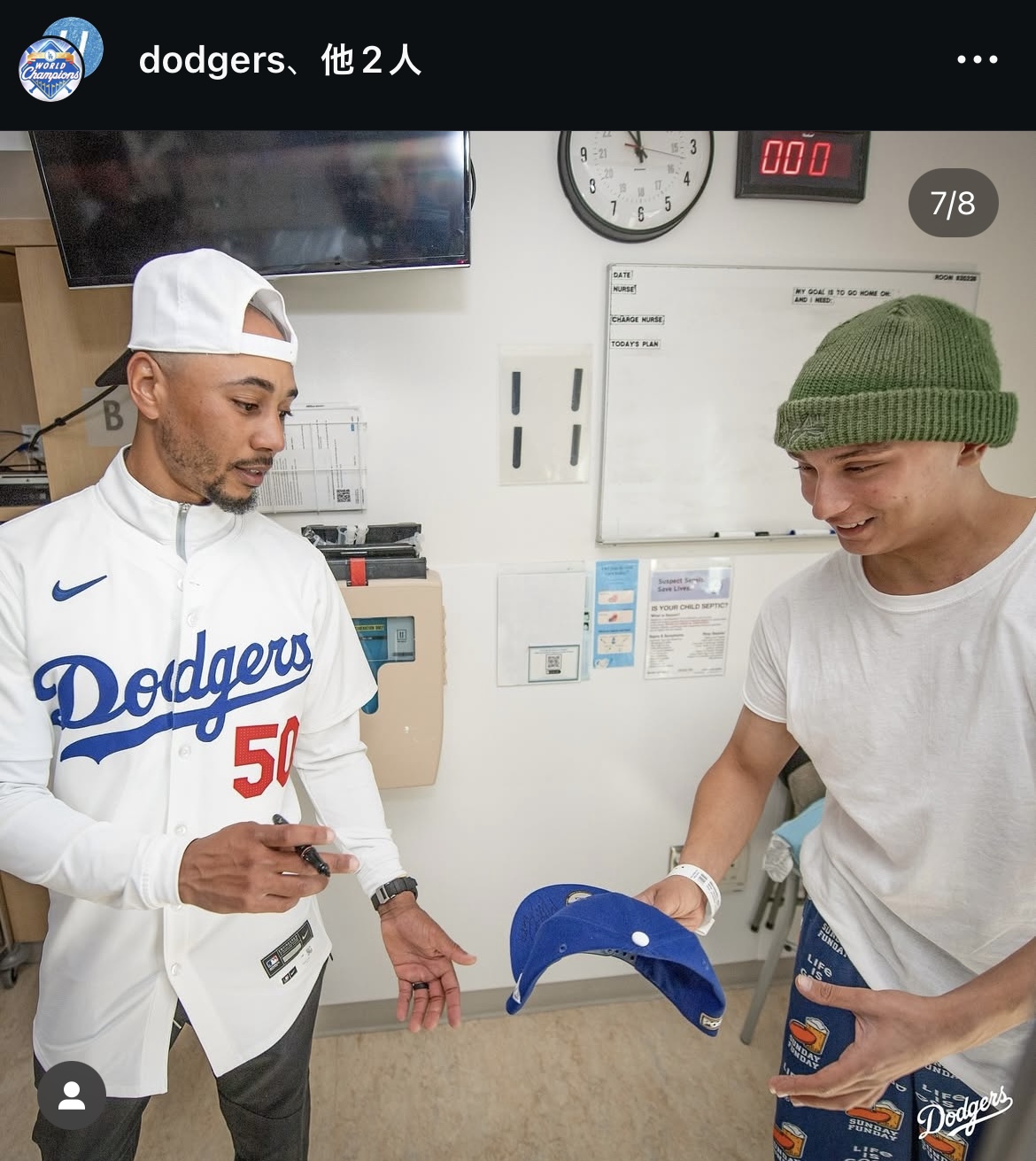 ドジャース公式インスタグラムから