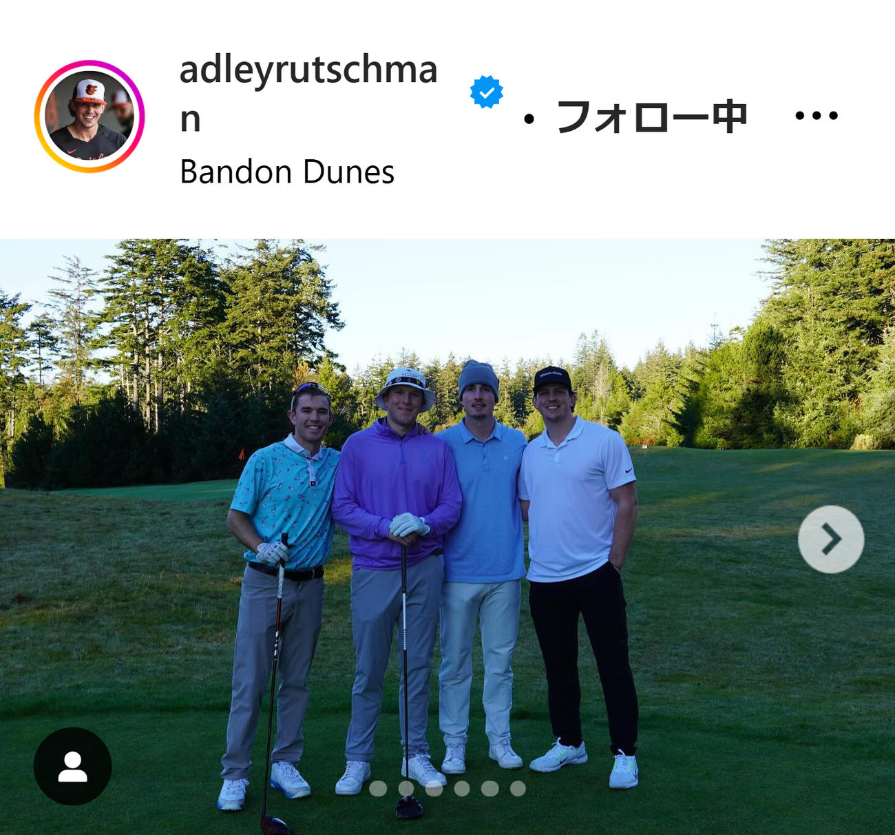 アドリー・ラッチマン捕手のインスタグラムから