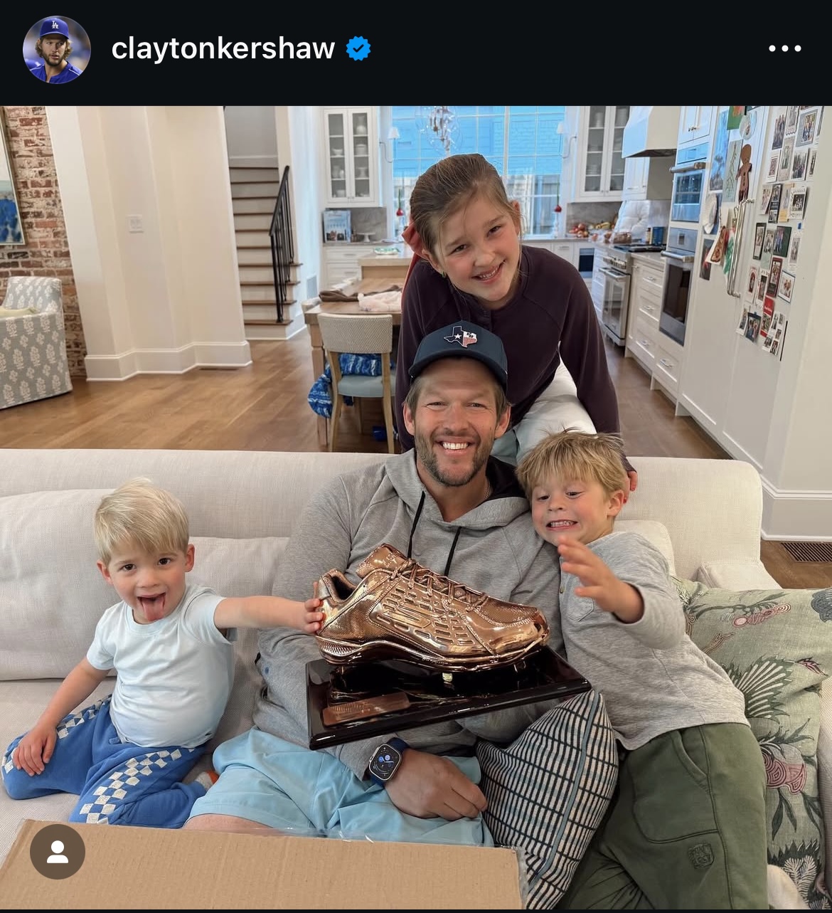 カーショーのインスタグラムから
