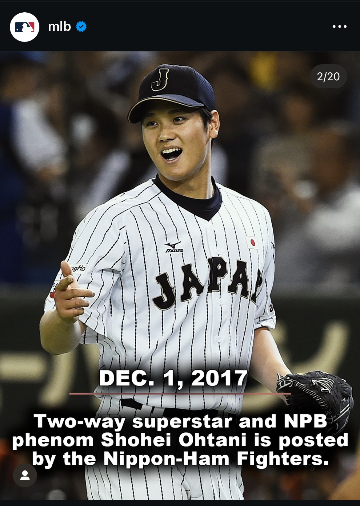 MLB公式インスタグラムから
