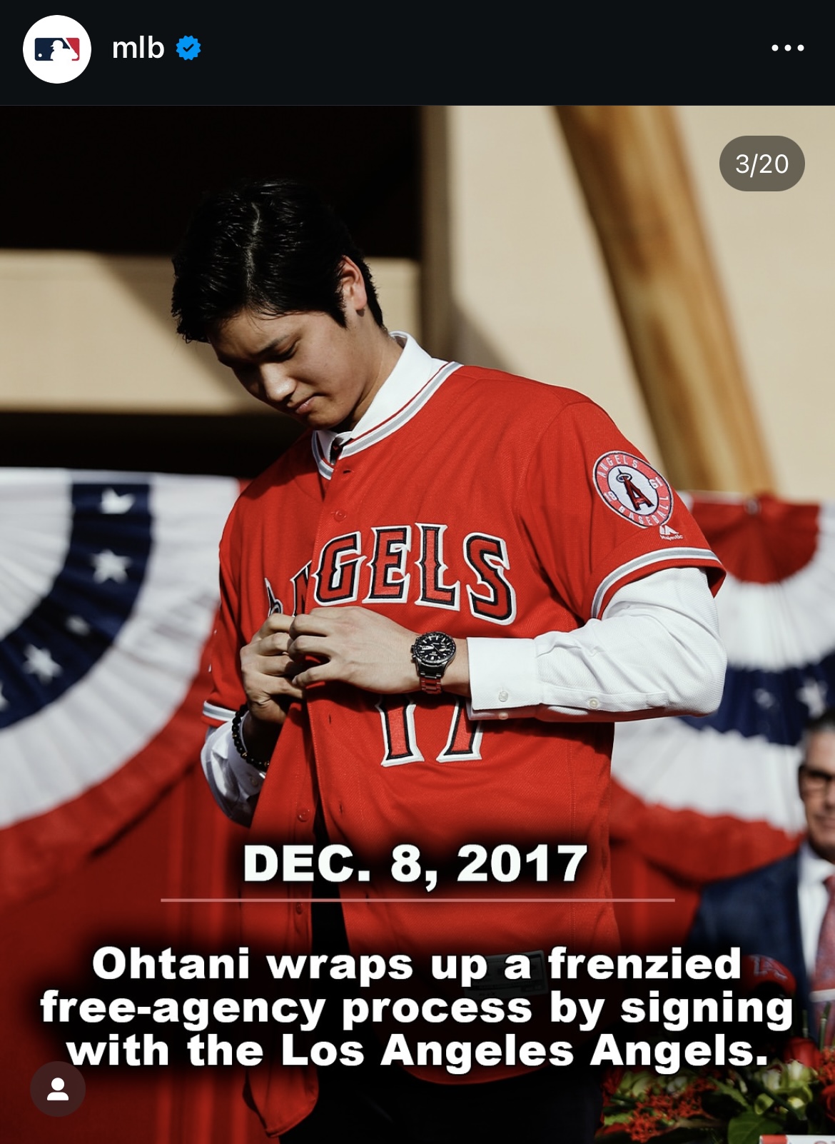 MLB公式インスタグラムから