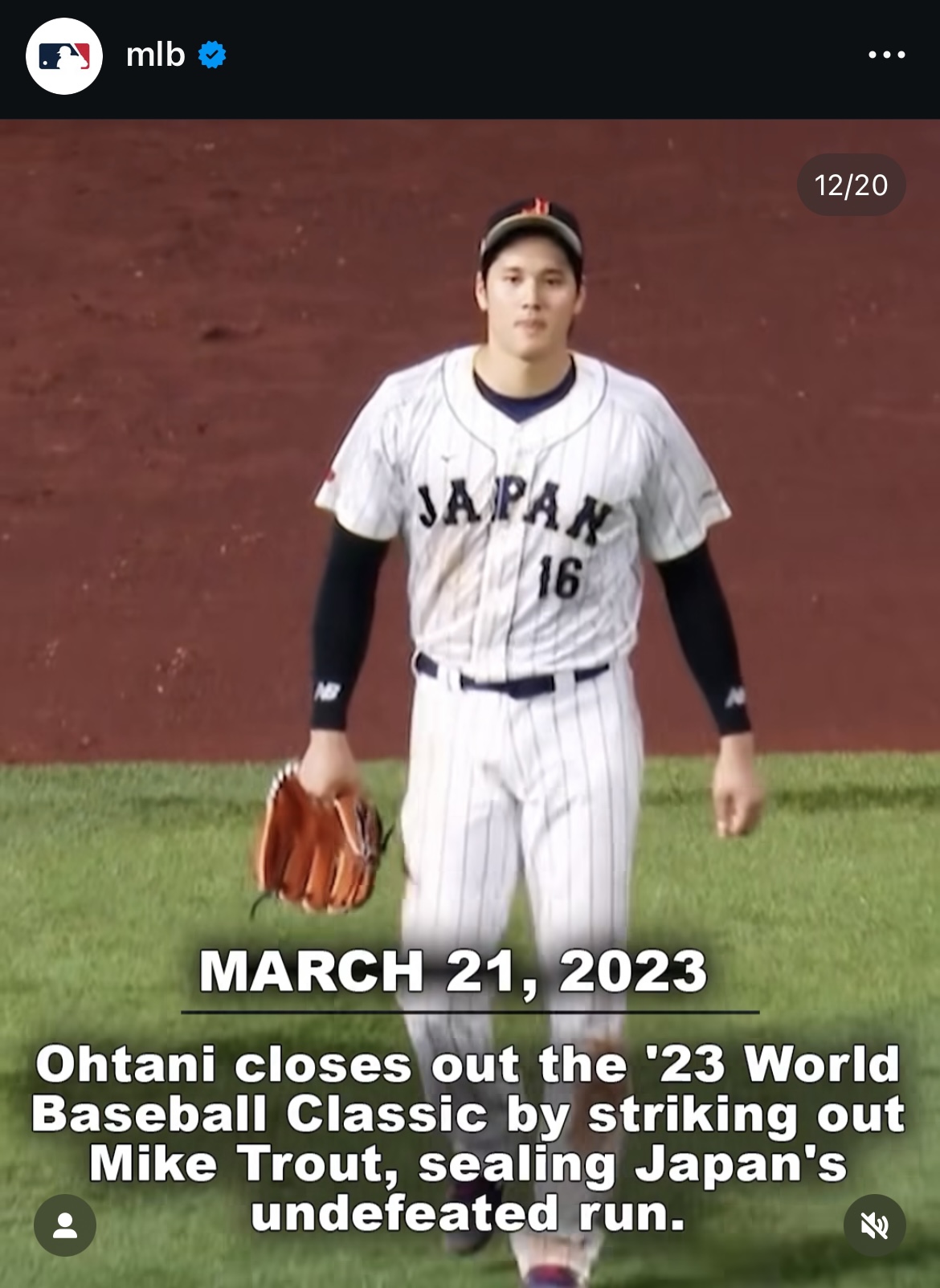 MLB公式インスタグラムから