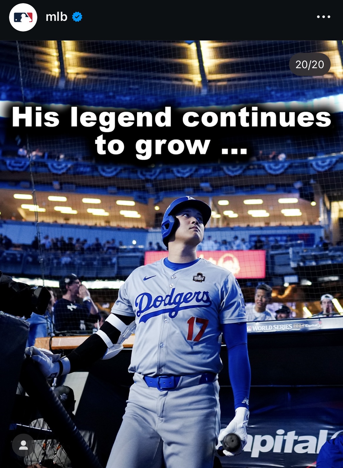 MLB公式インスタグラムから