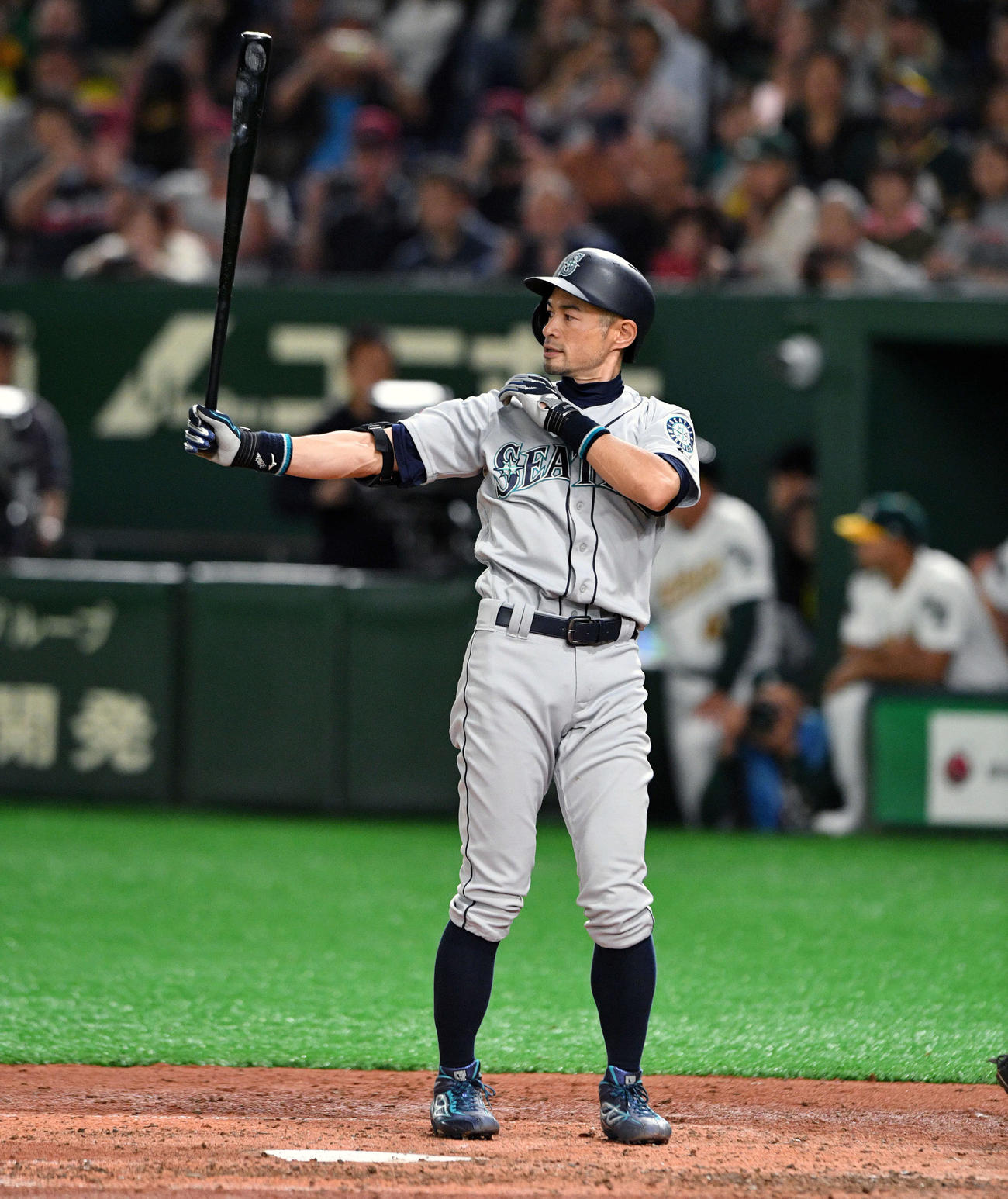 打席に入り構えるイチロー（2019年3月21日撮影）