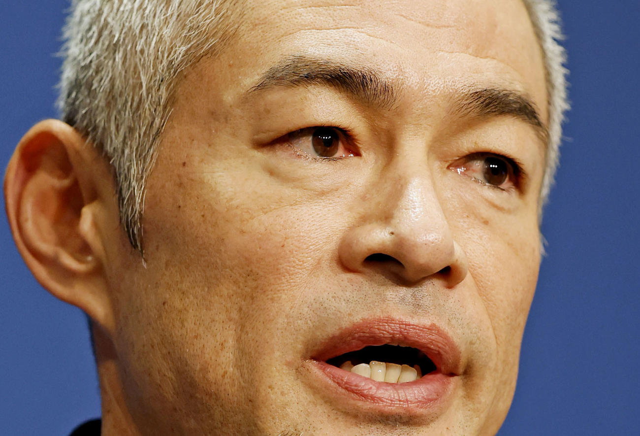 アジア人で初めての米国野球殿堂入りし、記者会見するイチロー氏＝21日、シアトル（共同）