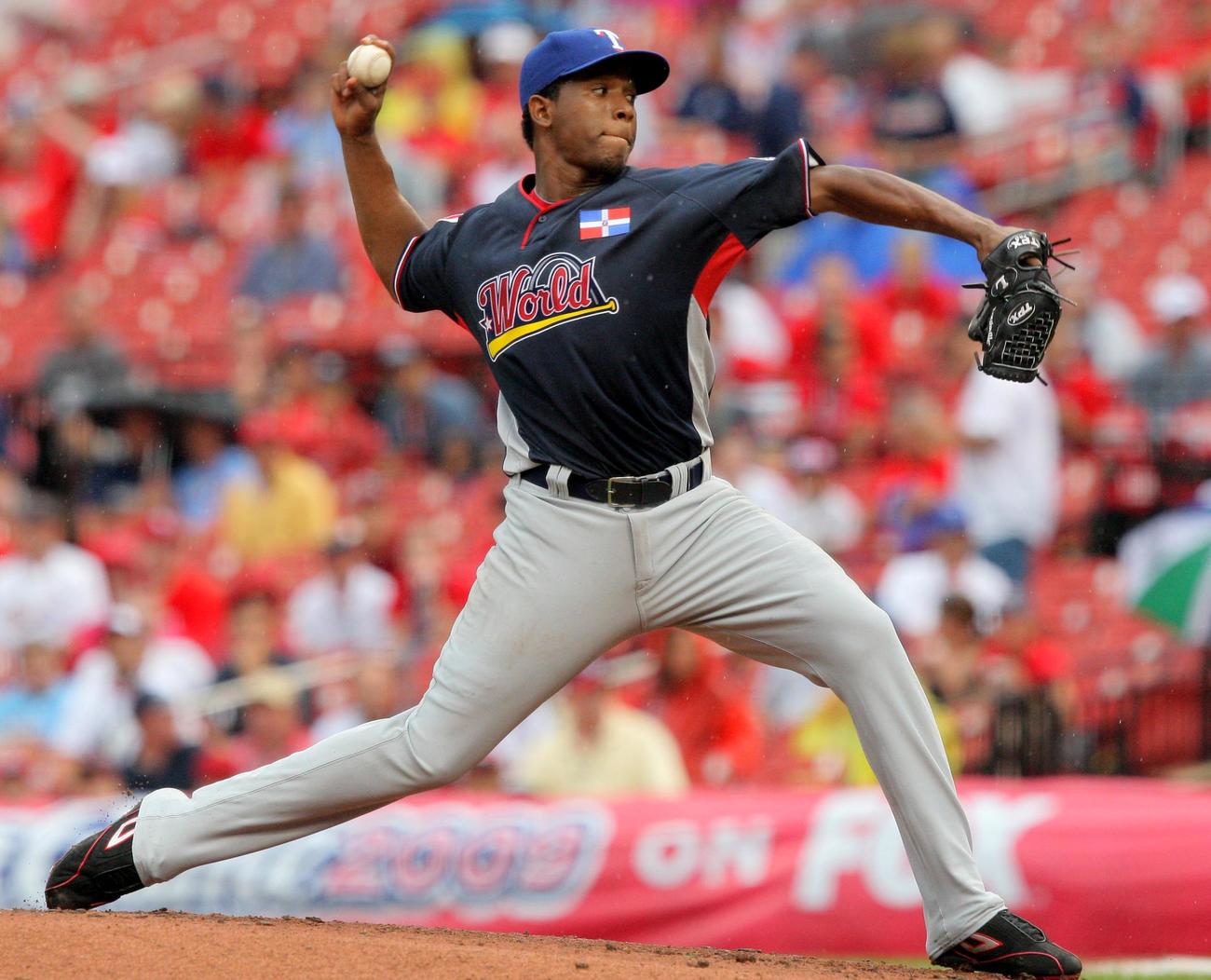 09年7月12日、MLBフューチャーズ・ゲームに登板するネフタリ・フェリス