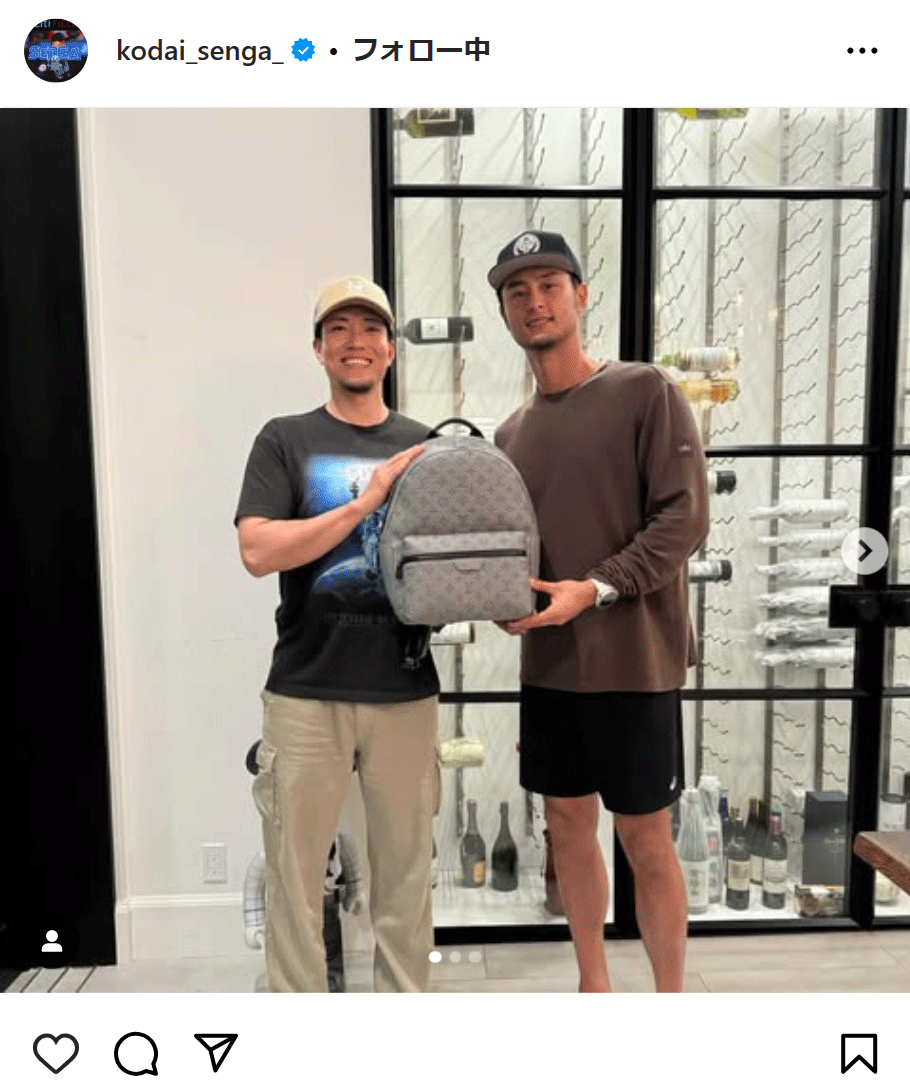 千賀滉大のインスタグラムから