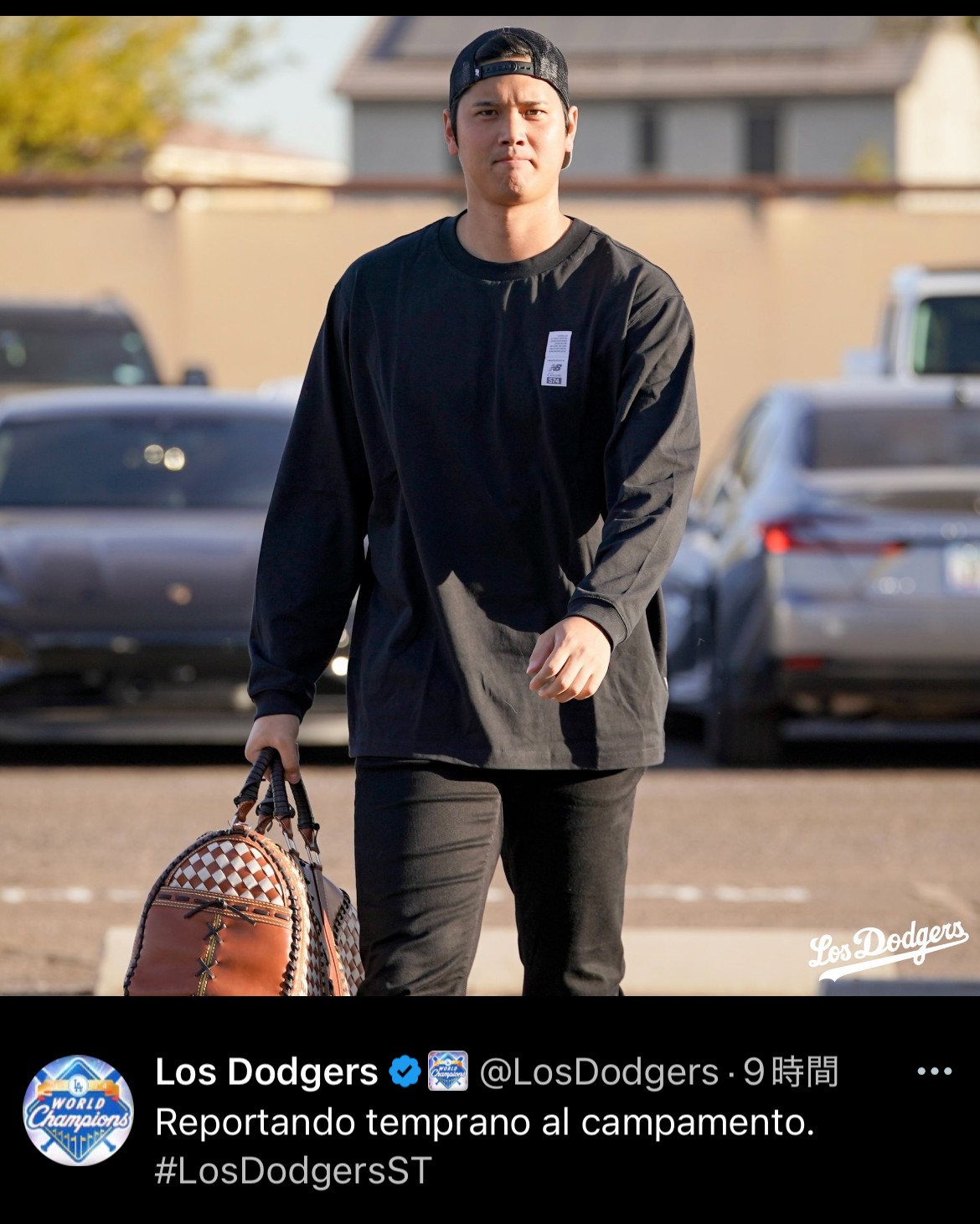 ドジャースのXから