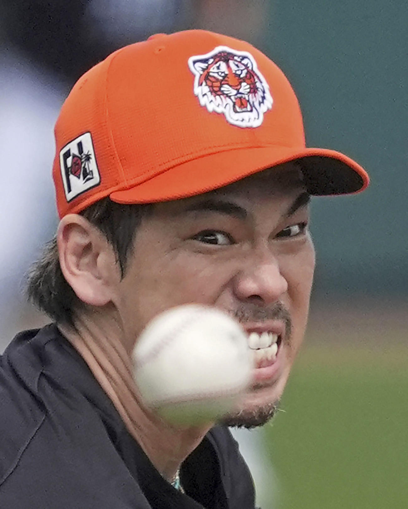 レッドソックス戦に登板したタイガース前田＝レークランド（共同）