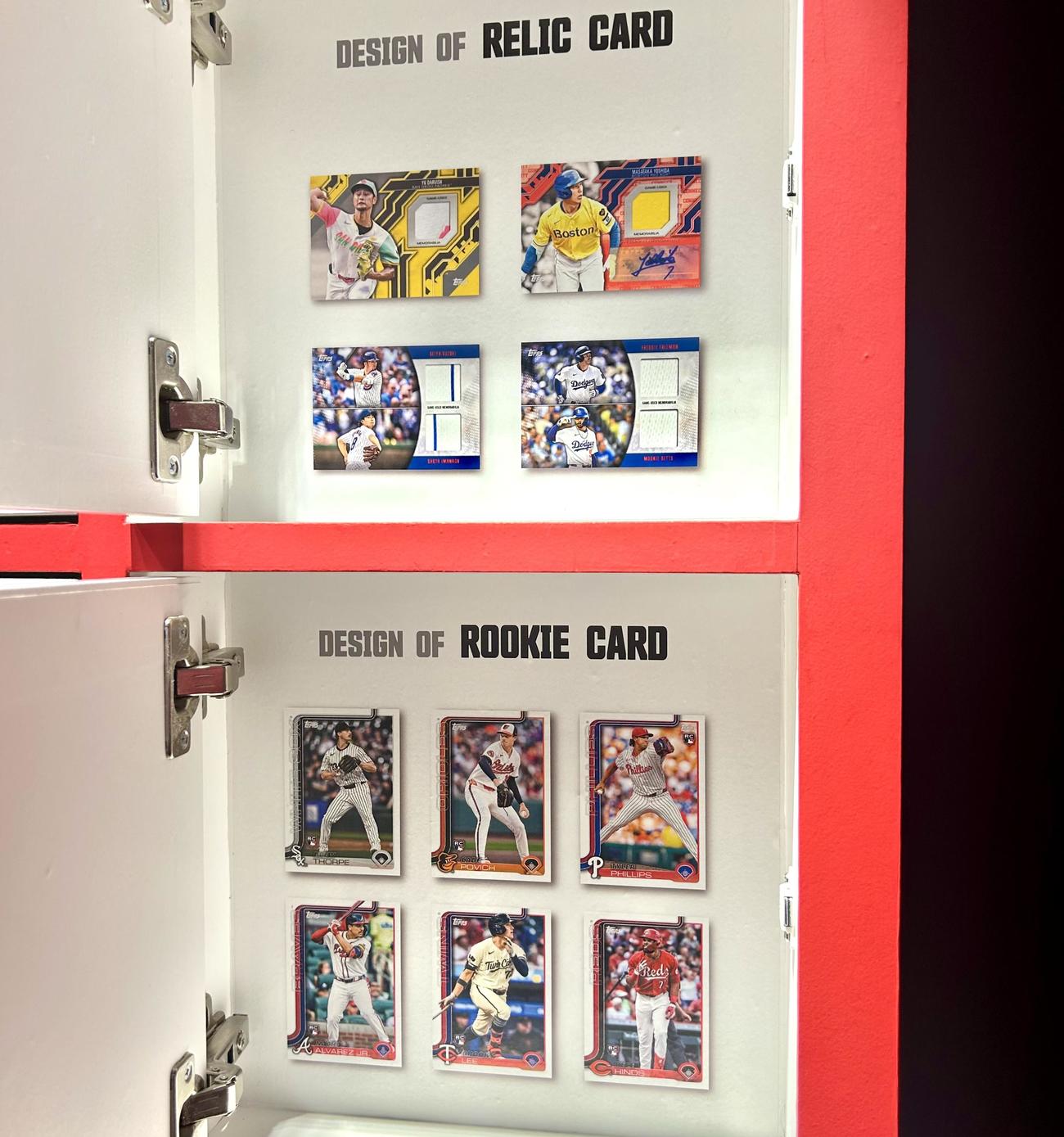 「Topps Tokyo Series：Collector Experience」ではメジャーリーガーのトレーディングカードが展示される（撮影・黒須亮）