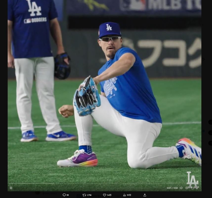 ドジャース公式Xから