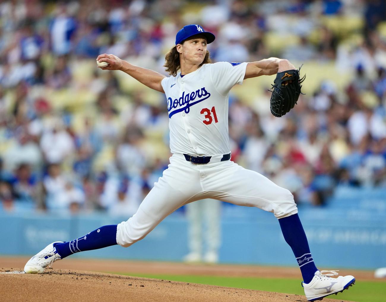 ドジャースのタイラー・グラスノー（2024年8月5日撮影）