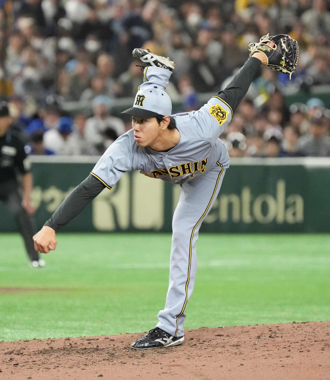 阪神対カブス　阪神3番手で登板した工藤（撮影・小沢裕）