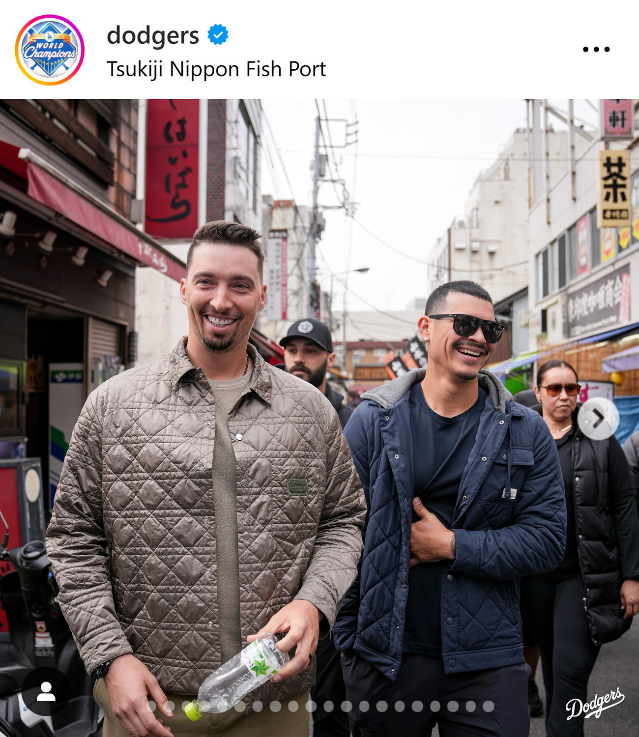 ドジャースのインスタグラムから