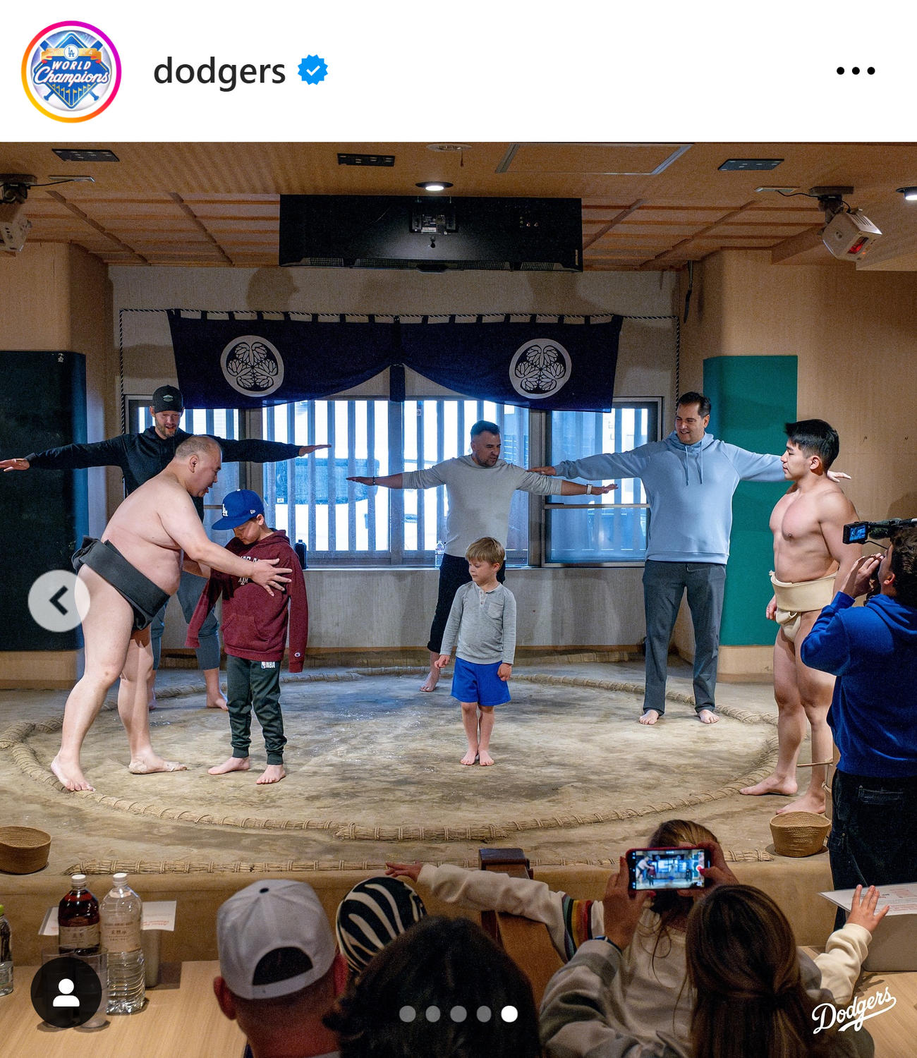 ドジャースのインスタグラムから