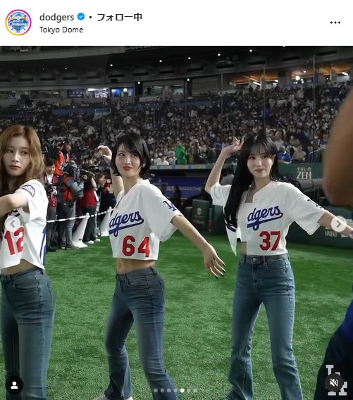 ドジャースのインスタグラムから
