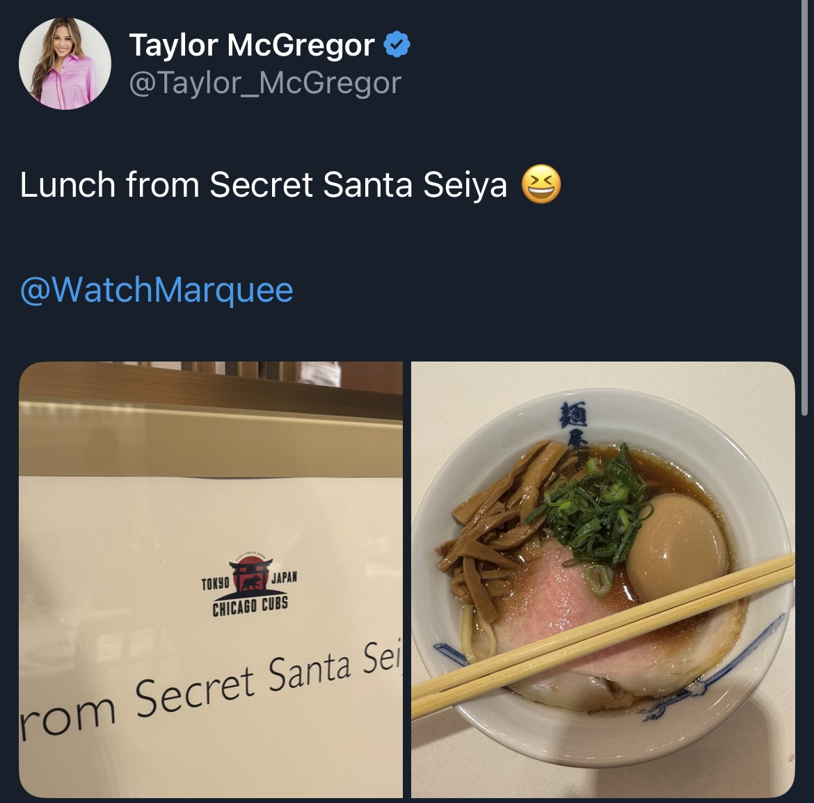 テイラー・マクレガーさんのXから