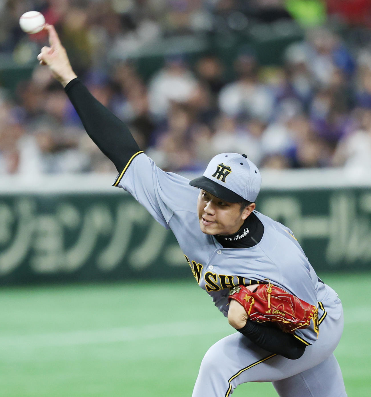 阪神対ドジャース　阪神先発の才木浩人（撮影・野上伸悟）