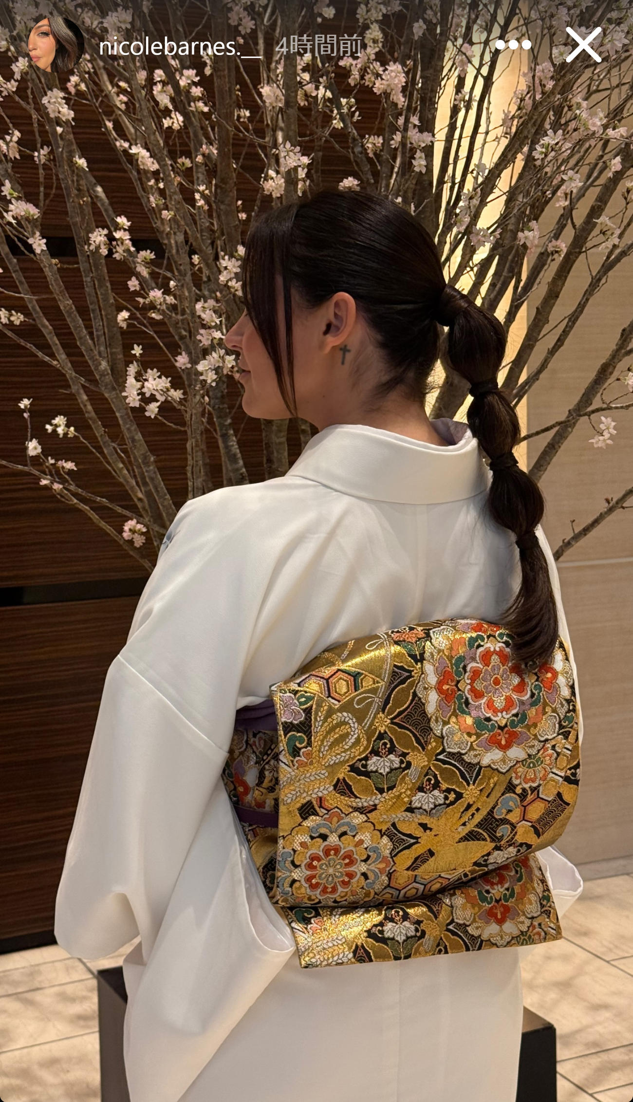 バーンズの妻ニコル夫人のインスタグラムから