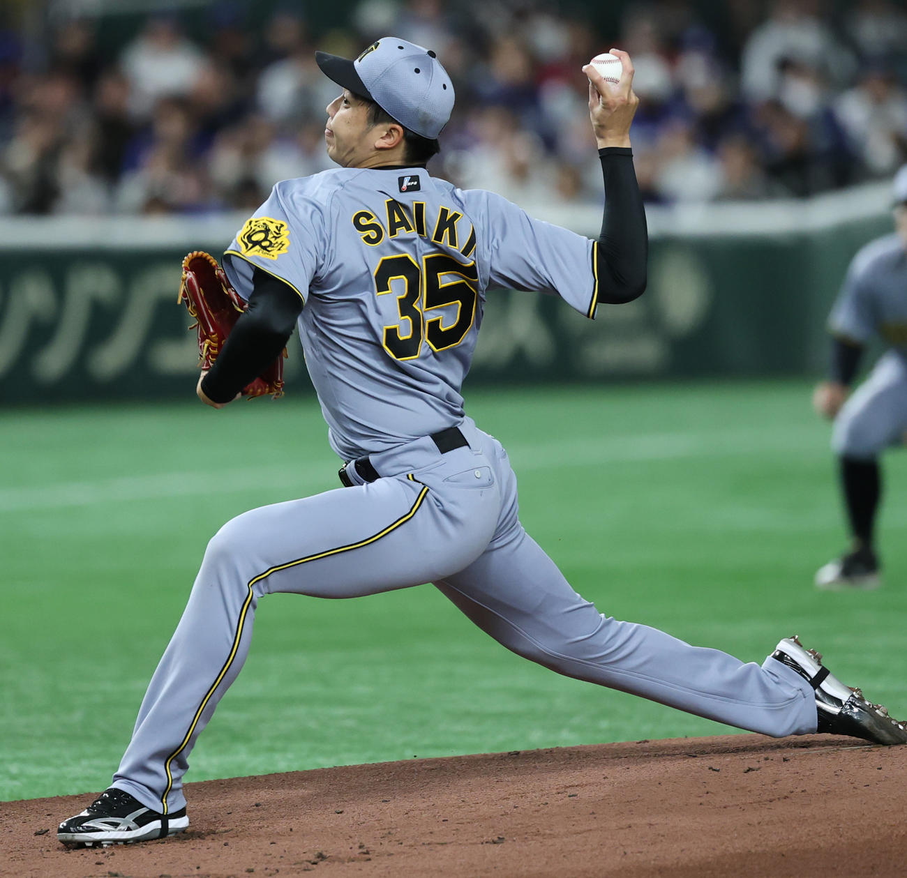 阪神対ドジャース　阪神先発の才木浩人（撮影・野上伸悟）