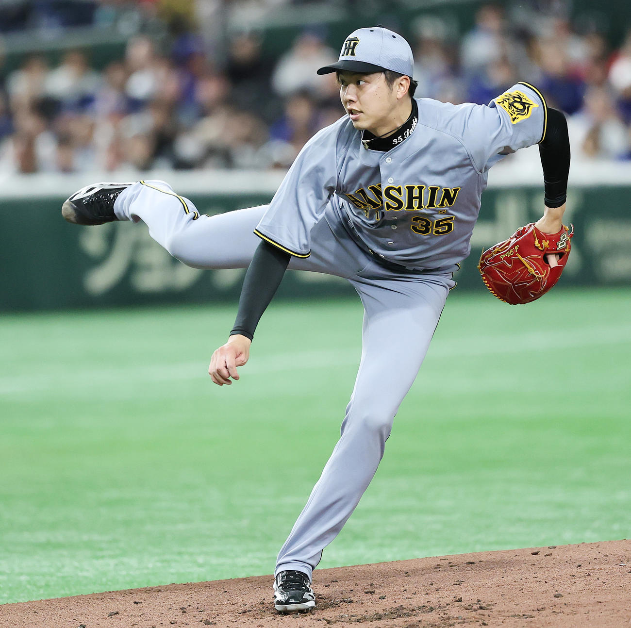 阪神対ドジャース　阪神先発の才木浩人（撮影・野上伸悟）