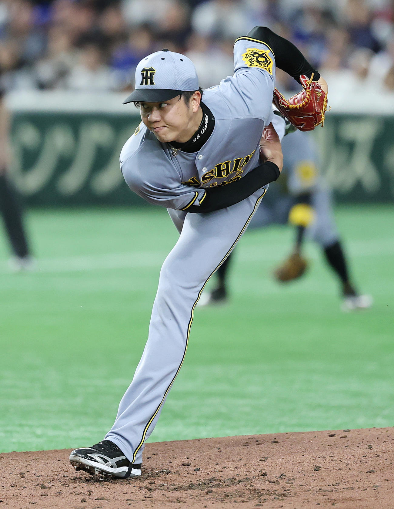 阪神対ドジャース　阪神先発の才木浩人（撮影・野上伸悟）