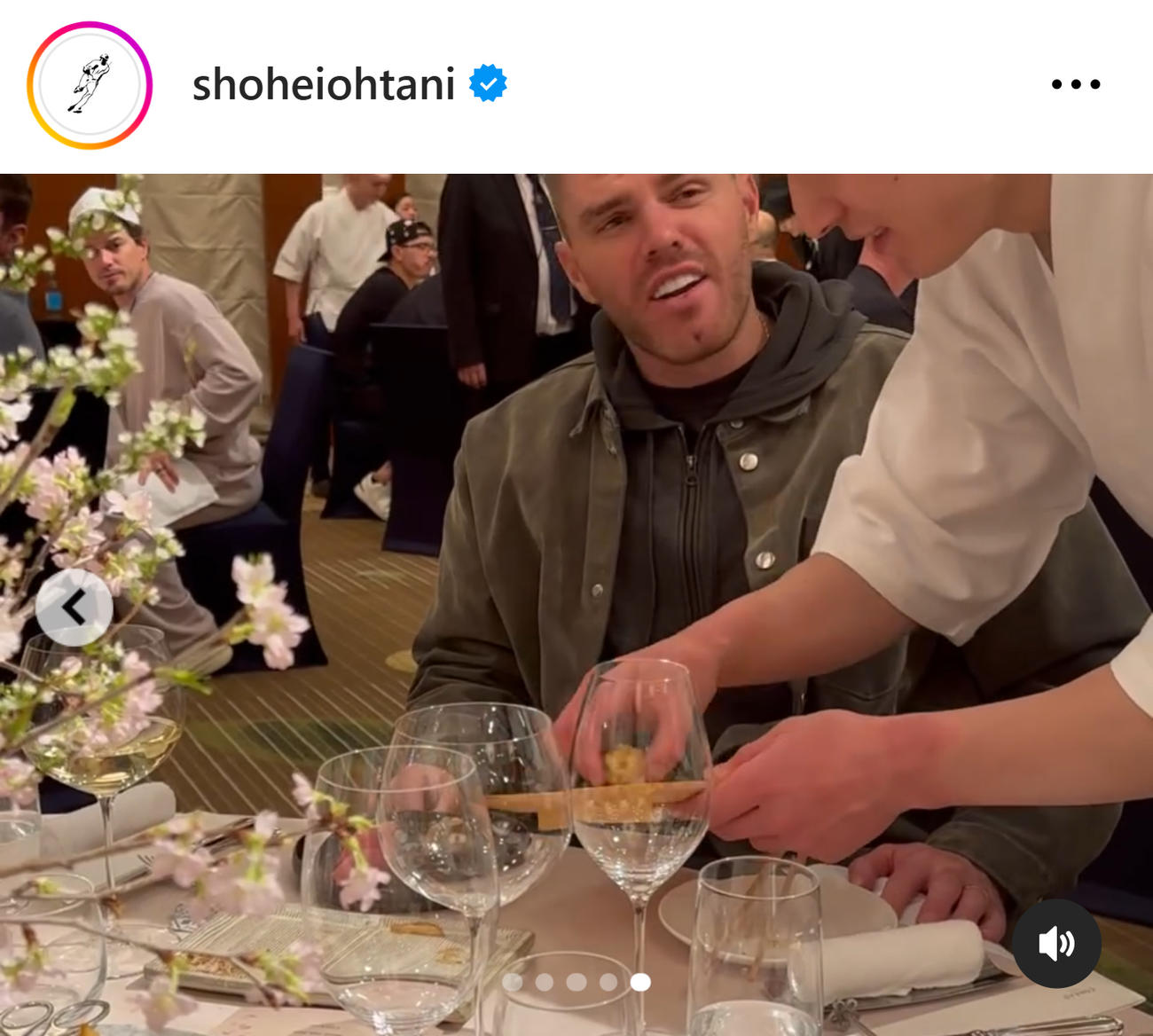 大谷翔平のインスタグラムから