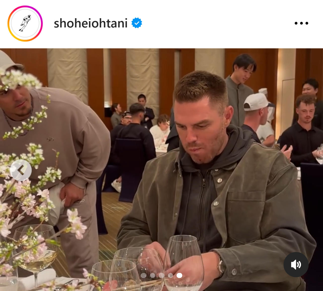 大谷翔平のインスタグラムから