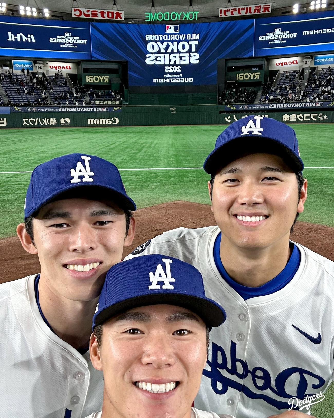 ドジャースのXから
