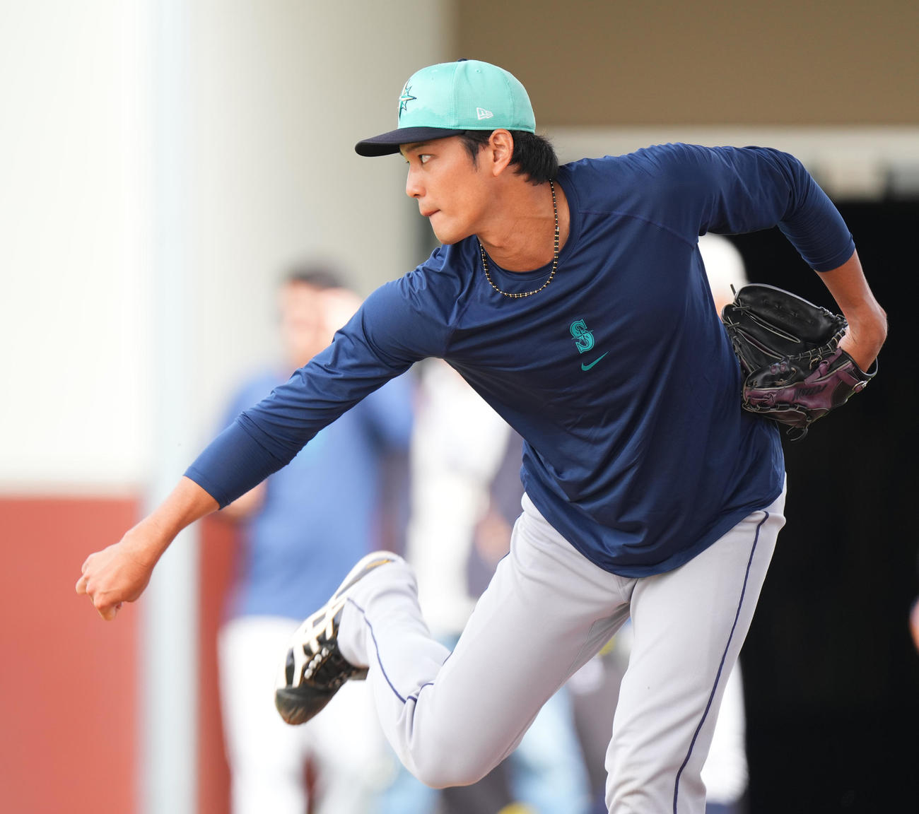 マリナーズ藤浪（3月17日撮影・菅敏）