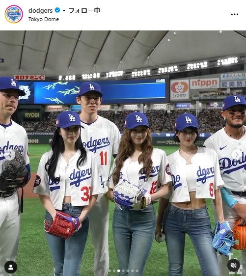 ドジャースのインスタグラムから