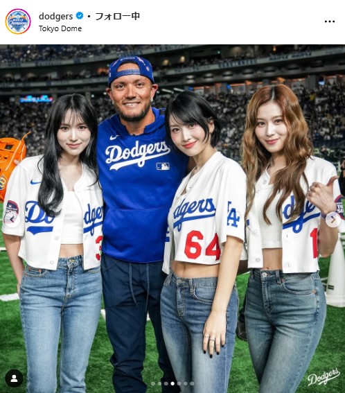 ドジャースのインスタグラムから