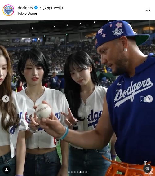 ドジャースのインスタグラムから