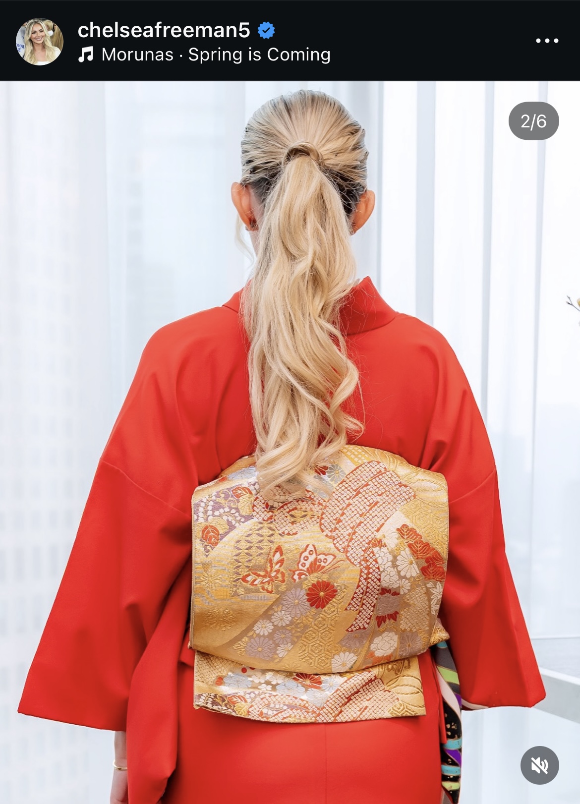 フリーマンの妻チェルシー夫人のインスタグラムから