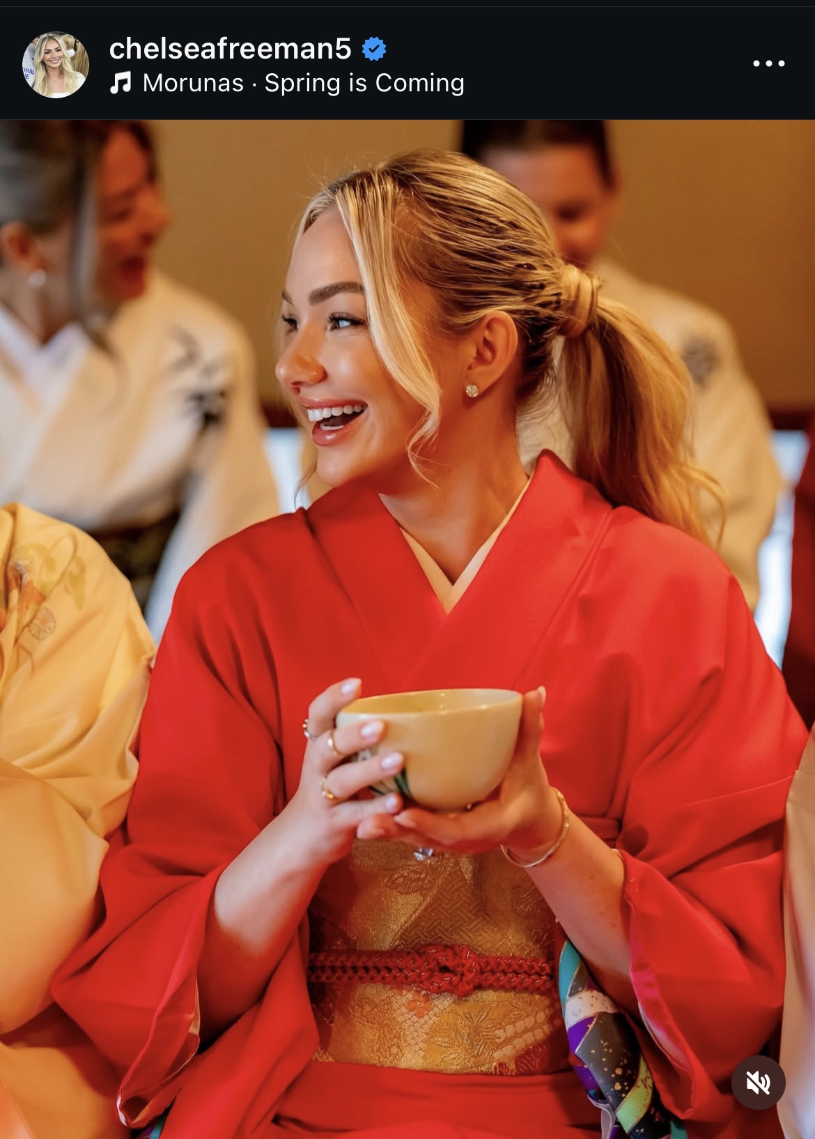 フリーマンの妻チェルシー夫人のインスタグラムから