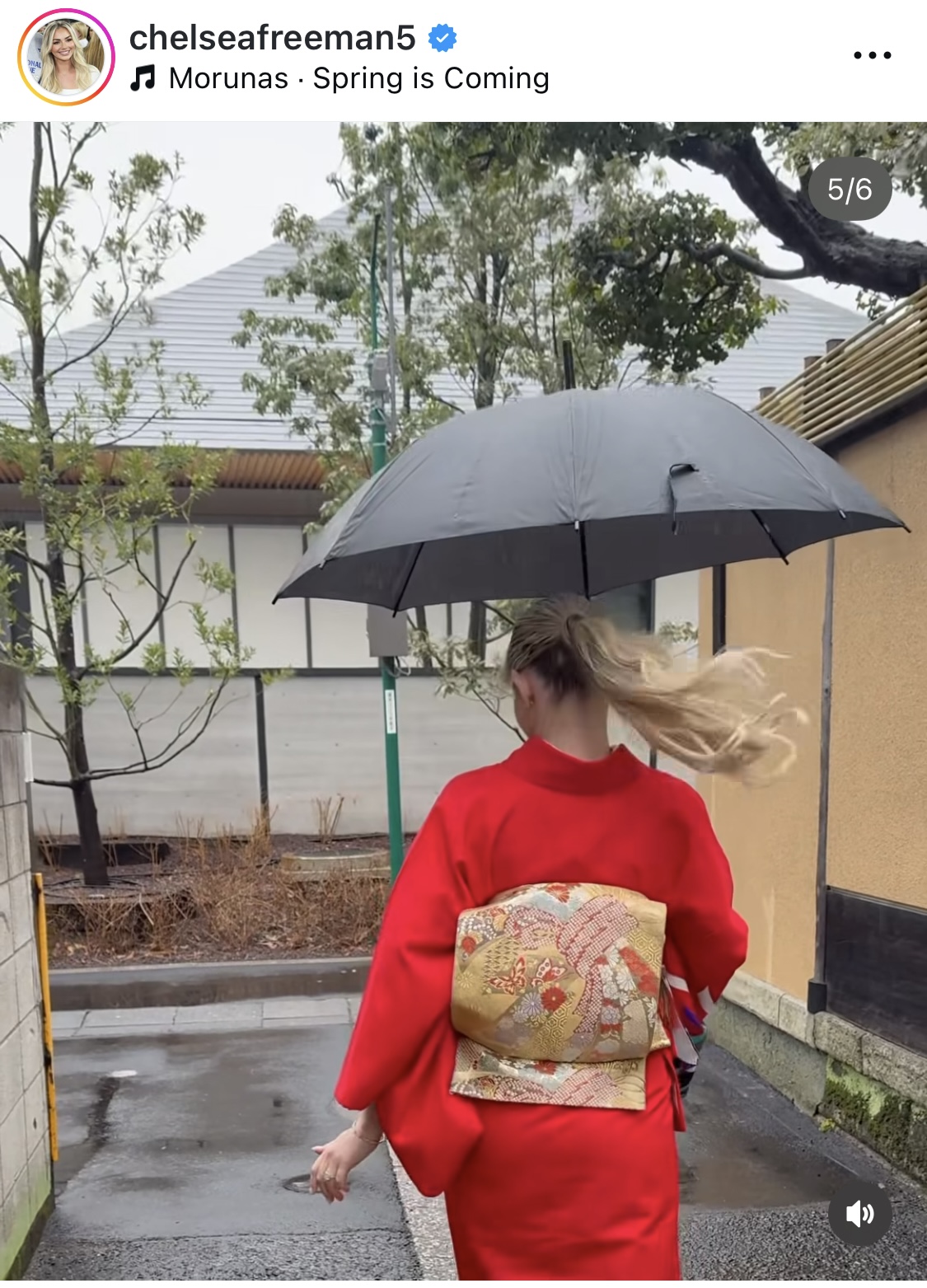フリーマンの妻チェルシー夫人のインスタグラムから