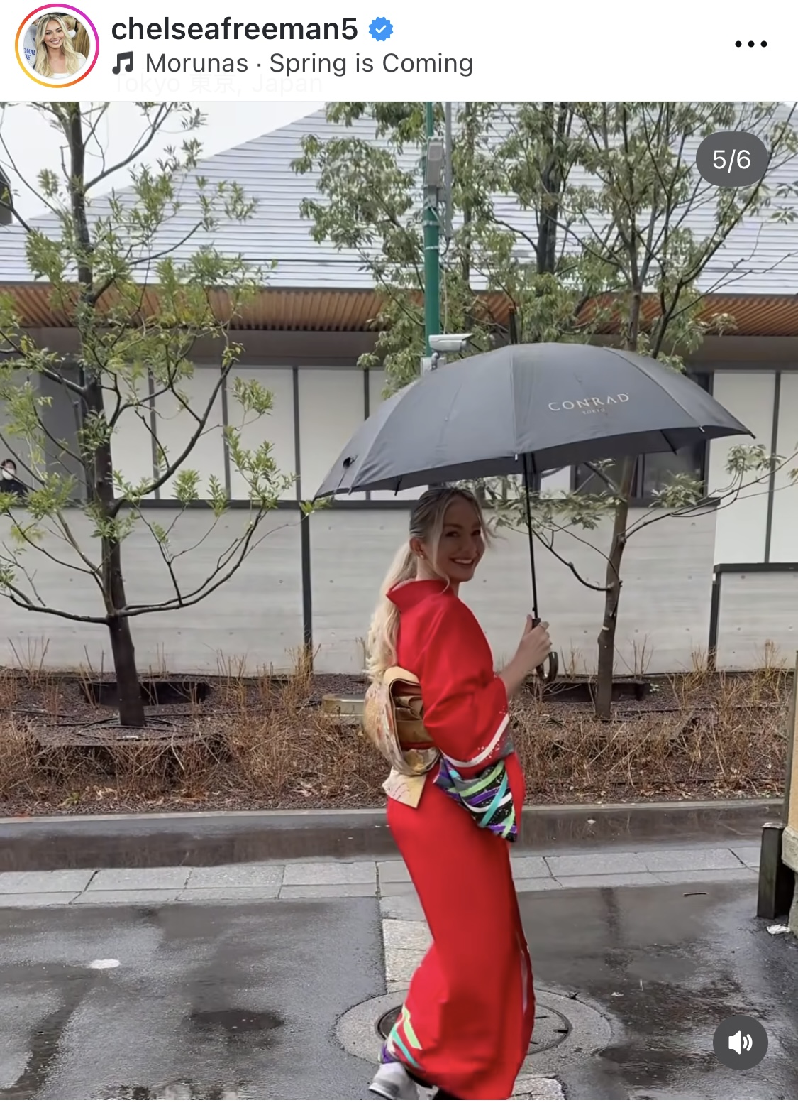 フリーマンの妻チェルシー夫人のインスタグラムから
